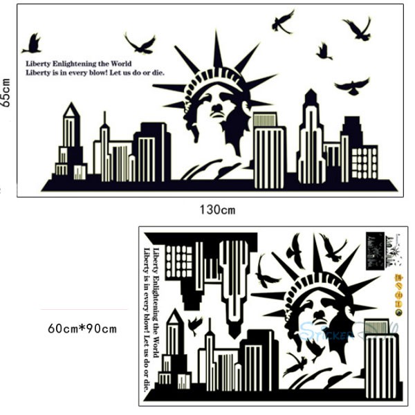 Transparent Luminescent wall sticker สติ๊กเกอร์ติดผนังเรืองแสง European-style (กว้าง130cm.xสูง65cm.)