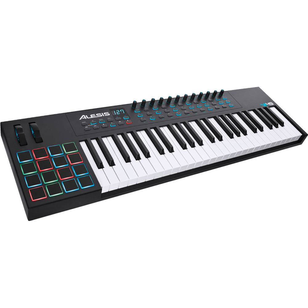 Alesis VI49 *ของแท้ รับประกัน 1ปี* USB มิดิคีย์บอร์ด 49-Key, ฟังก์ชั่นครบครัน, ฟรี Ableton Live Lite, สาย USB