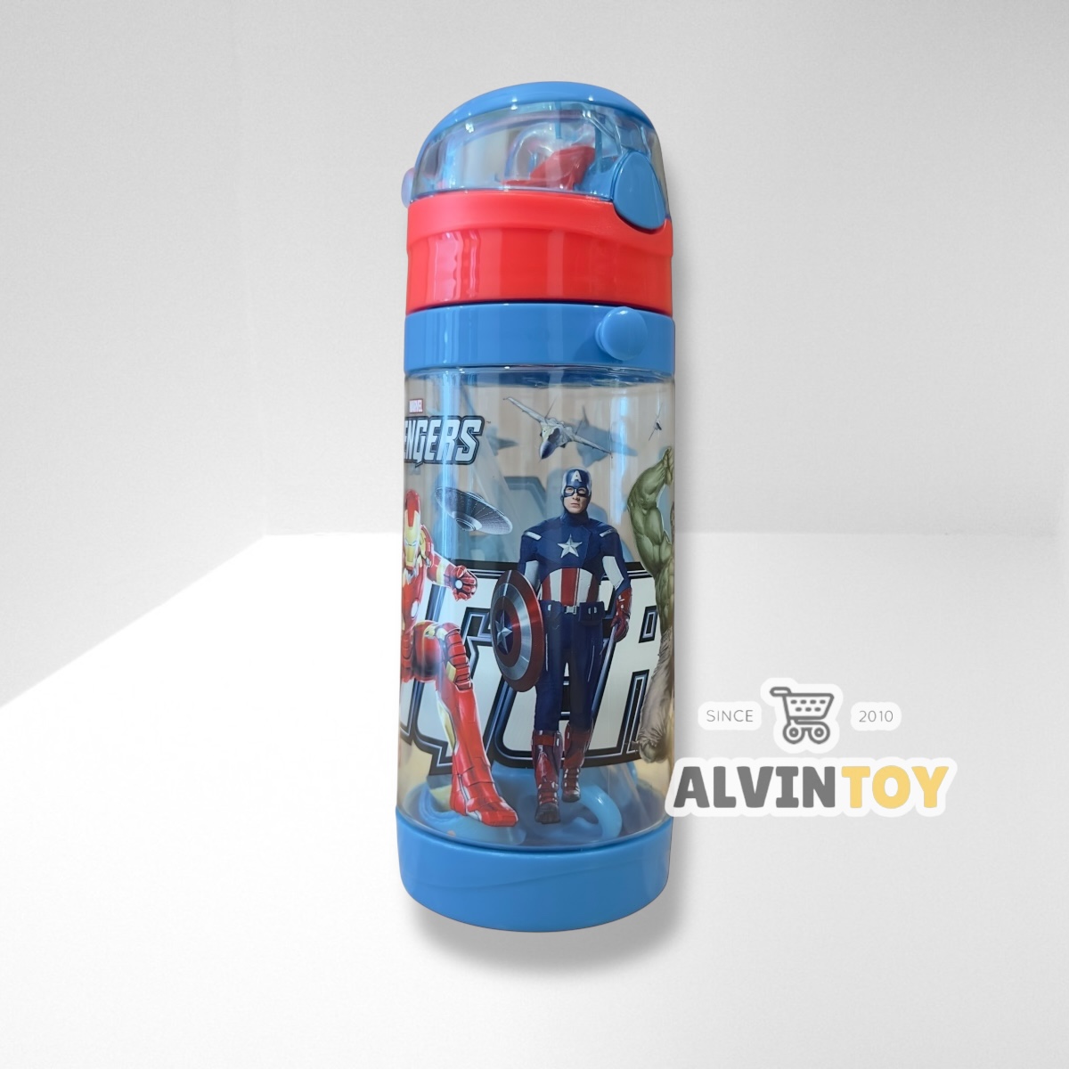 กระติกน้ำเด็ก อเวนเจอร์ มีหลอดดูด 500 ml ขนาด 7x20 cm.
