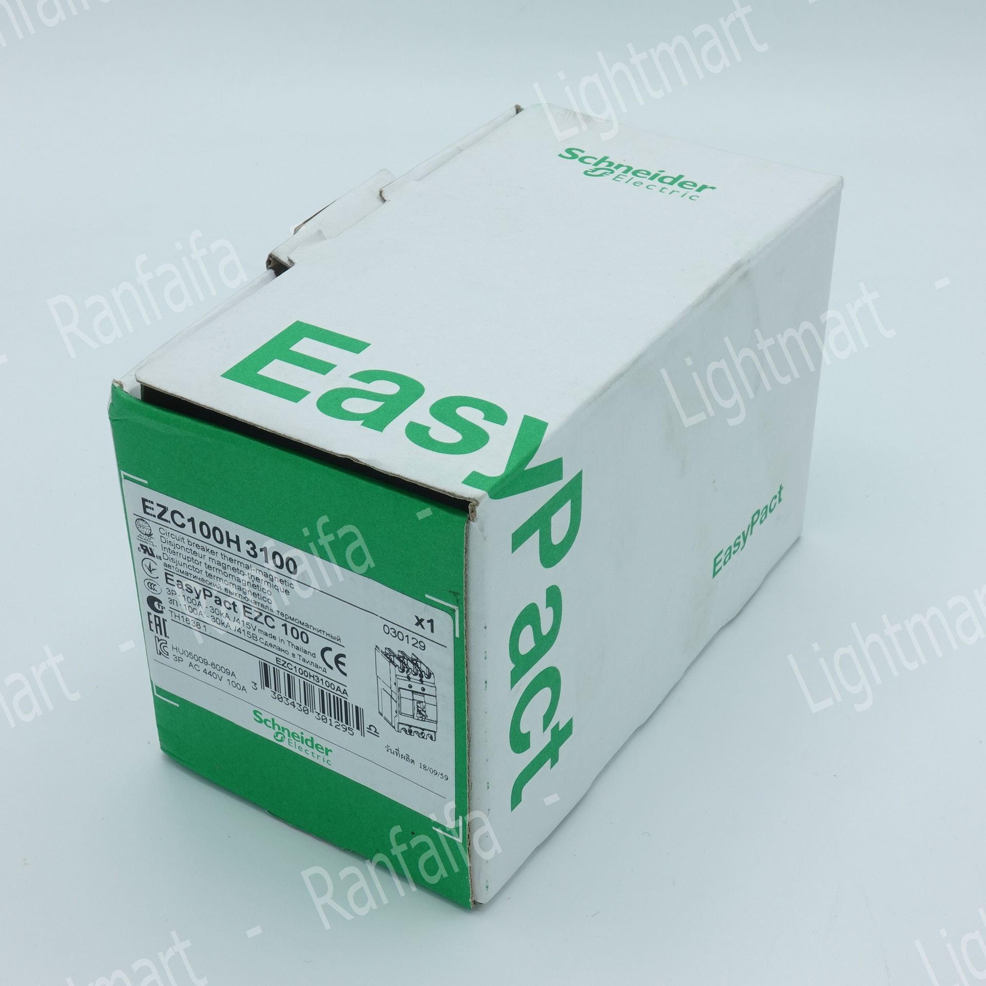 เมนเบรกเกอร์ 3P EZC100H (30kA) Schneider
