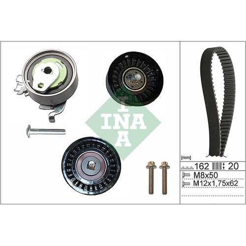ชุดสายพานไทมิ่ง+ลุกลอกราวลิ้น ZAFIRA 1.8L "INA" / Timing Belt Kit, 93180218, 93185845