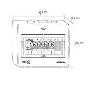 ตู้ Consumer Unit กันดูด 2P 6 ช่อง (ครบชุด) Nano