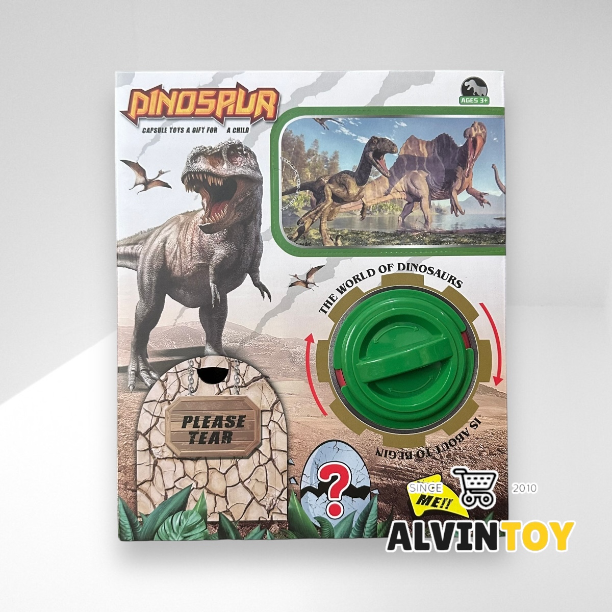 ของเล่น Gacha Dinosaur - ตู้หมุนไข่ไดโนเสาร์ กล่องใหญ่ มีไข่โดโนเสาร์ให้ในกล่อง 12 ฟอง ในไข่มีโมเดลไดโนเสาร์