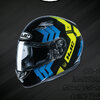 HJC CS-15 CS-15 MARTIAL BLACK BLUE YELLOW