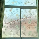 สติ๊กเกอร์ฝ้าติดกระจก แบบมีกาวในตัว ดอกไม้เลื้อย สีเหลือง (หน้ากว้าง 90cm) เหลือเมตรละ 89 บาท