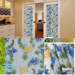 สติ๊กเกอร์ฝ้าติดกระจก แบบมีกาวในตัว Gloden fish (หน้ากว้าง90cm) เหลือเมตรละ 89 บาท