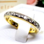 แหวนเพชรแท้ น้ำงาม ฝังเรียบไร้หนาม รอบตัวเรือน Infinity มีความหมายว่าความรักไม่มีที่สิ้นสุด