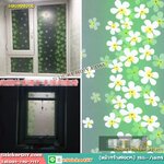 สติ๊กเกอร์ฝ้าติดกระจก แบบมีกาวในตัว ลีลาวดี สีเขียว (หน้ากว้าง 90cm) เมตรละ 89 บาท
