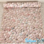 Wallpaper sticker วอลเปเปอร์แบบกาวในตัว หินน้ำตาล (หน้ากว้าง45cm.xยาว10m.)