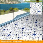 Wall Sticker สติ๊กเกอร์กระเบื้องโบราณ GW05B (กว้าง50cm.xสูง50cm.)