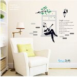 Transparent Wall sticker สติ๊กเกอร์ติดผนัง Window playing (กว้าง98cm.xสูง80cm.)