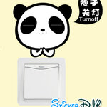 Wall sticker สติ๊กเกอร์ติดสวิตช์ไฟ Panda off!