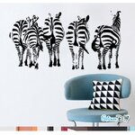 Vinyl wall sticker สติ๊กเกอร์ติดผนัง Zebra สไตล์ABC (กว้าง210cm.xสูง113cm.)