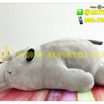 ตุ๊กตาแรดนุ่มนิ่มสีเทา 80 cm.