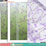 สติ๊กเกอร์ฝ้าติดกระจก แบบมีกาวในตัว ซากุระสีม่วง(หน้ากว้าง 90cm) เมตรละ 89 บาท