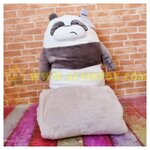 ตุ๊กตาหมอนผ้าห่มหมีแพนด้า ขนาดตุ๊กตา 50 ซม. ขนาดผ้าห่ม 140x90 ซม.