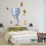 Transparent Wall Sticker สติ๊กเกอร์ติดผนัง Tropical storm (กว้าง18cm.xสูง70cm.)