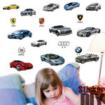 Transparent wall sticker สติ๊กเกอร์ติดผนัง Car Model (กว้าง108cm.xสูง75cm.)