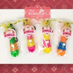 ไฟฉายหัวบัวกางออกได้ แพ็คถุงแก้วใส ผูกโบว์