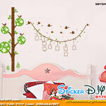 Transparent wall sticker สติ๊กเกอร์ติดผนังกรอบรูป พุ่มต้นไม้คู่ (กว้าง220cm.xสูง110cm.)