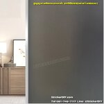 (หน้ากว้าง90cm.x1.99เมตร) ฟิล์มPVCสูญญากาศติดกระจก สีเทาดำ