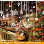 Transparent wall sticker สติ๊กเกอร์ติดผนัง Merry Christmas XH9245(กว้าง200cm.xสูง150cm.)