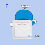 Wall sticker สติ๊กเกอร์ติดสวิตช์ไฟ Doraemon typeF (กว้าง12.5cmxสูง12cm.)