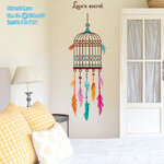 Transparent wall sticker สติ๊กเกอร์ติดผนัง Dreamcatcher กรงนกดักฝัน SK7054 (กว้าง42cm.xสูง133cm.)
