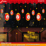 Wall sticker สติ๊กเกอร์ติดผนัง โคมแดงมงคล "นำความเจริญรุ่งเรือง และความสำเร็จ" XL853 (กว้าง120cm.xสูง150cm.)