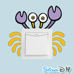 Wall sticker สติ๊กเกอร์ติดสวิตช์ไฟ Crab off!