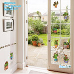 Transparent wall sticker สติ๊กเกอร์ติดผนัง กระถาง GREEN LIFE SK7115 (กว้าง57cm.xสูง77.5cm.)