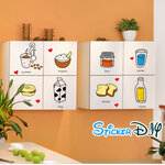 Transparent wall sticker สติ๊กเกอร์ติดผนัง Coffee สไตล์ D (กว้าง55cm.xสูง40cm.)