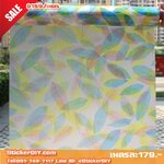 สติ๊กเกอร์ฝ้าติดกระจก แบบมีกาวในตัว ใบไม้คัลเลอร์ฟูล(หน้ากว้าง 90cm) เหลือเมตรละ 89 บาท