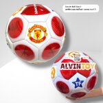 ลูกฟุตบอลหนังลายสโมสรแมนยู