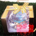 ที่ทับกระดาษเพชรใส ขนาดใหญ่ (6ซม.) พร้อมสกรีนชื่อ แพ็คกล่องทอง