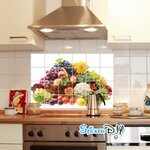 Aluminium Foil Sticker สติ๊กเกอร์อลูมิเนียม Freshy Fruits A (กว้าง90cm.xสูง60cm.)