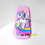 กระเป๋าดินสอไฟเบอร์ซิปรอบ Unicorn - ยูนิคอร์น