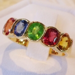 แหวนพลอยสลับสีทรงแฟนซี