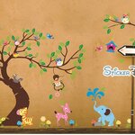 SALE BigSize wall sticker สติ๊กเกอร์ติดผนัง Monkey Tree สไตล์ A (กว้าง255cm.xสูง142cm.)