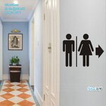 Vinyl wall sticker สติ๊กเกอร์ติดผนัง TOILET04 (กว้าง26.5cm.xสูง20cm.)