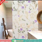 (กว้าง90cmxยาว89cm.) ฟิล์ม PVC สูญญากาศติดกระจก กันร้อน/กันรังสียูวี "Vintage Flowers" GS1031