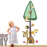 Bigsize Transparent Wall Sticker สติ๊กเกอร์ติดผนัง ที่วัดส่วนสูง เรนเดียร์ (กว้าง100cm.xสูง180cm.)