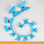 PVC Transparent wall sticker สติ๊กเกอร์ติดผนัง 3D butterfly H007D (กว้างfree.xสูงfree.)