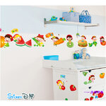 Transparent wall sticker สติ๊กเกอร์ติดผนัง Fruit type A (กว้าง68m.xสูง70cm.)