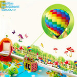 Transparent Wall sticker สติ๊กเกอร์ติดผนัง ทุ่งดอกเห็ด (กว้าง135cm.xสูง35cm.)