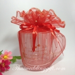 แก้วใส พร้อมสกรีน 1 สี แพ็คถุงผ้า