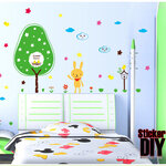 Transparent Wall sticker สติ๊กเกอร์ติดผนัง Sweet Home (กว้าง160cm.xสูง105cm.)