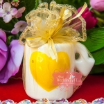 แก้วกาแฟ ลายหัวใจนูน เล็ก แพ็คถุงฟูกากเพชร