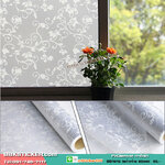 สติ๊กเกอร์ฝ้าติดกระจก แบบมีกาวในตัว Flower GS1016 (หน้ากว้าง 92cm) เมตรละ 95บาท