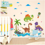 Transparent wall sticker สติ๊กเกอร์ติดผนัง Dinosaur SK9125 (กว้าง135cm.xสูง75cm)
